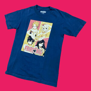 Fairy Tail Anime Japan Funimation Navy Blue Women's T-Shirt Size Small
